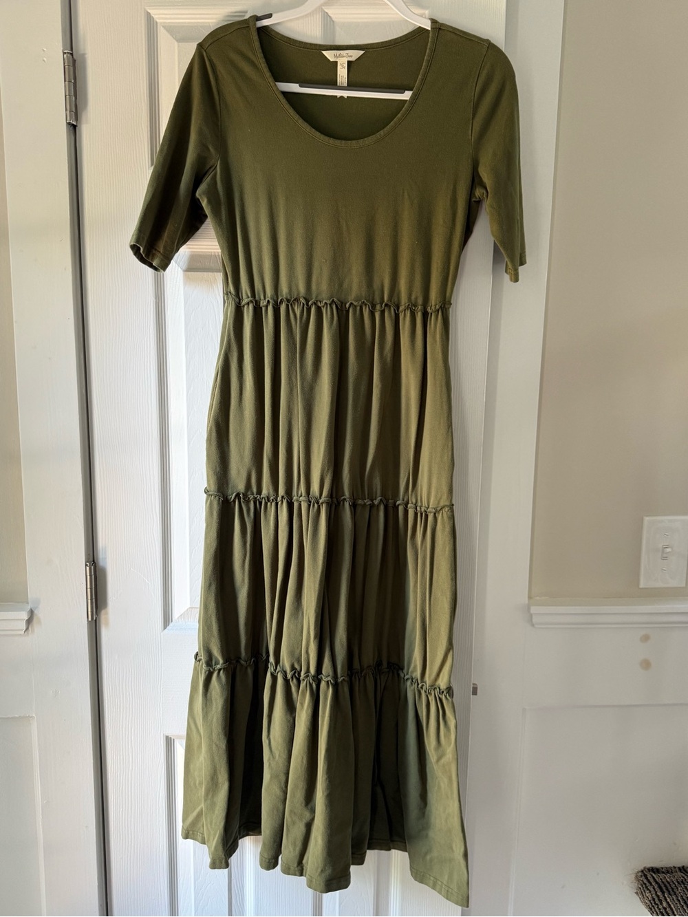 Matilda Jane Brand New Day Olive Green Maxi Dress Size Medium EC1